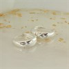 Silver Domed Tapered Hoop Earrings - F13137 Alternative Image