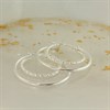 Silver Double Hoop Earrings - 25mm - F13144 Alternative Image