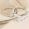 Silver Pear CZ Hoop Earrings - F13156 Alternative Image