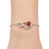 Silver Amber Heart Bracelet - F14211 Alternative Image