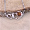 Silver Amber Heart Bracelet - F14211 Alternative Image