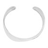 Silver Wide Wave Bangle - F2882 Alternative Image