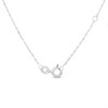 Silver Open Circle CZ Necklace - F33106 Alternative Image