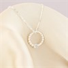 Silver Open Circle CZ Necklace - F33106 Alternative Image
