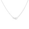 Silver Heart Synthetic Pearl And CZ Necklace - F34109 Alternative Image