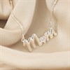 Silver CZ Mum Necklace - F34118 Alternative Image