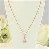 Rose Gold Plated Silver Cubic Zirconia Necklace - F35134 Alternative Image