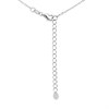 Silver Cubic Zirconia Cushion Cluster Necklace - F35135 Alternative Image