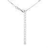 Silver Cubic Zirconia Clover Necklace - F35160 Alternative Image