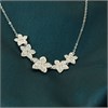 Silver Five Flower Cubic Zirconia Necklet - F35161 Alternative Image