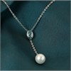 Silver Freshwater Pearl And Blue Topaz Necklace - F35162 Alternative Image