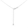 Silver Cubic Zirconia Diamond Cut Clover Necklace - F35163 Alternative Image