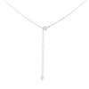 Silver CZ Flower Necklace - F35167 Alternative Image