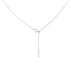 Silver CZ Halo Pear Necklace - F35171 Alternative Image