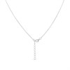 Silver CZ Linked Heart Necklet - F3801 Alternative Image