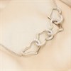 Silver CZ Linked Heart Necklet - F3801 Alternative Image