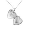 Silver Cubic Zirconia Heart Locket - F4320 Alternative Image