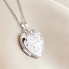 Silver Engraved CZ Heart Locket - F4332 Alternative Image