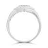 Silver Cubic Zirconia Signet Ring - F5116 Alternative Image