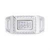 Silver Cubic Zirconia Signet Ring - F5117 Alternative Image