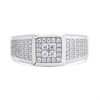 Silver Cubic Zirconia Square Signet Ring - F5118 Alternative Image