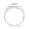 Silver Cubic Zirconia Square Signet Ring - F5118 Alternative Image