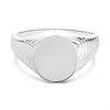 Silver Chevron Signet Ring - F5120 Alternative Image