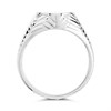 Silver Chevron Signet Ring - F5120 Alternative Image