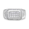 Silver Cubic Zirconia Signet Ring - F5121 Alternative Image