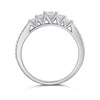 Silver Five Stone CZ Band Ring - F5937 Alternative Image