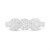 Silver Triple Cluster CZ Ring - F5941 Alternative Image