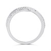 Silver Tapered Baguette CZ Wave Ring - F60100 Alternative Image