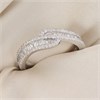 Silver Tapered Baguette CZ Wave Ring - F60100 Alternative Image