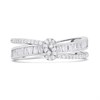 Silver Baguette Knot CZ Ring - F60101 Alternative Image