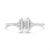 Silver Emerald Cut CZ Ring - F60102 Alternative Image