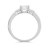 Silver Emerald Cut CZ Ring - F60102 Alternative Image