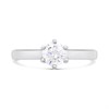 Silver Solitaire CZ Ring - F60109 Alternative Image