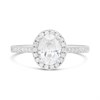 Silver Oval CZ Halo Ring - F60114 Alternative Image