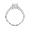 Silver Oval CZ Halo Ring - F60114 Alternative Image