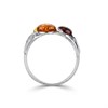 Silver Mixed Amber Leaf Ring - F60118 Alternative Image