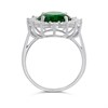 Silver Green CZ Halo Ring - F60123 Alternative Image