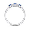 Silver Simulated Sapphire And CZ Ring - F60125 Alternative Image