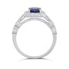 Silver Simulated Tanzanite CZ Vintage Style Ring - F60128 Alternative Image