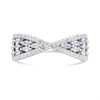 Silver Cubic Zirconia Kiss Ring - F6061 Alternative Image