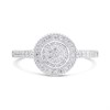 Silver Cubic Zirconia Halo Cluster Ring - F6073 Alternative Image