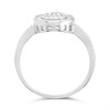 Silver Cubic Zirconia Halo Cluster Ring - F6073 Alternative Image