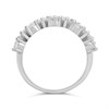 Silver Cubic Zirconia Pear Band Ring - F6088 Alternative Image