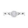 Silver Cubic Zirconia Halo Cluster Ring - F6090 Alternative Image