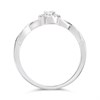 Silver Cubic Zirconia Halo Cluster Ring - F6090 Alternative Image