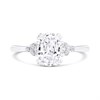 Silver Oval Cubic Zirconia  Ring - F6092 Alternative Image